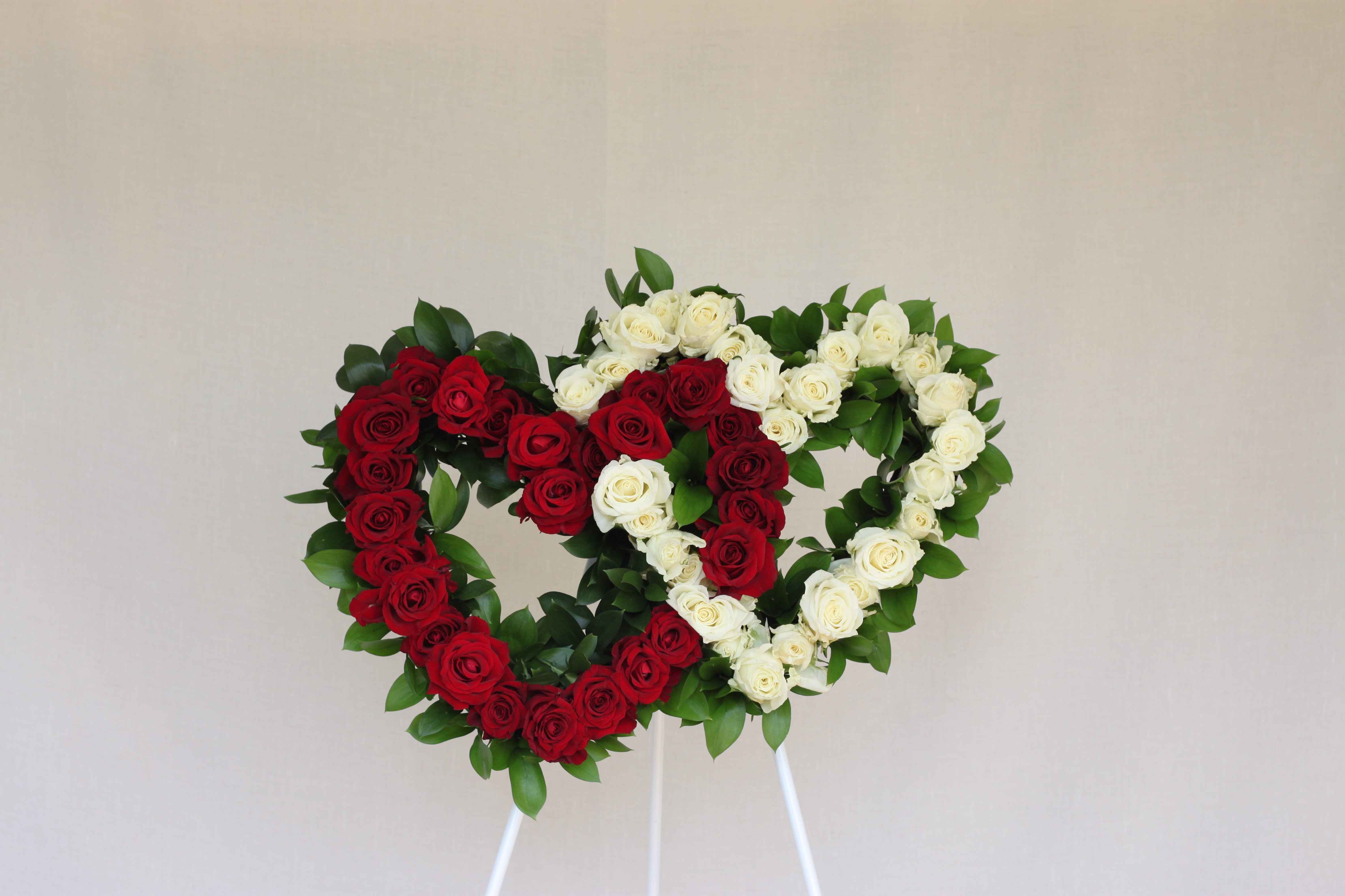 Funeral flowers Mandurah - floral heart casket tribute